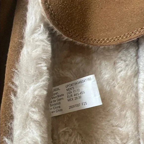 George Men's Hillcrest Suede Moccasin Slippers Camel Size 11-12 NWOT - Picture 4 of 6